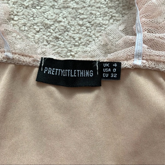 PrettyLittleThing Pink Ruffle Bodysuit - Picture 11 of 13